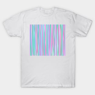 Fun Vertical Pastel Stripes T-Shirt